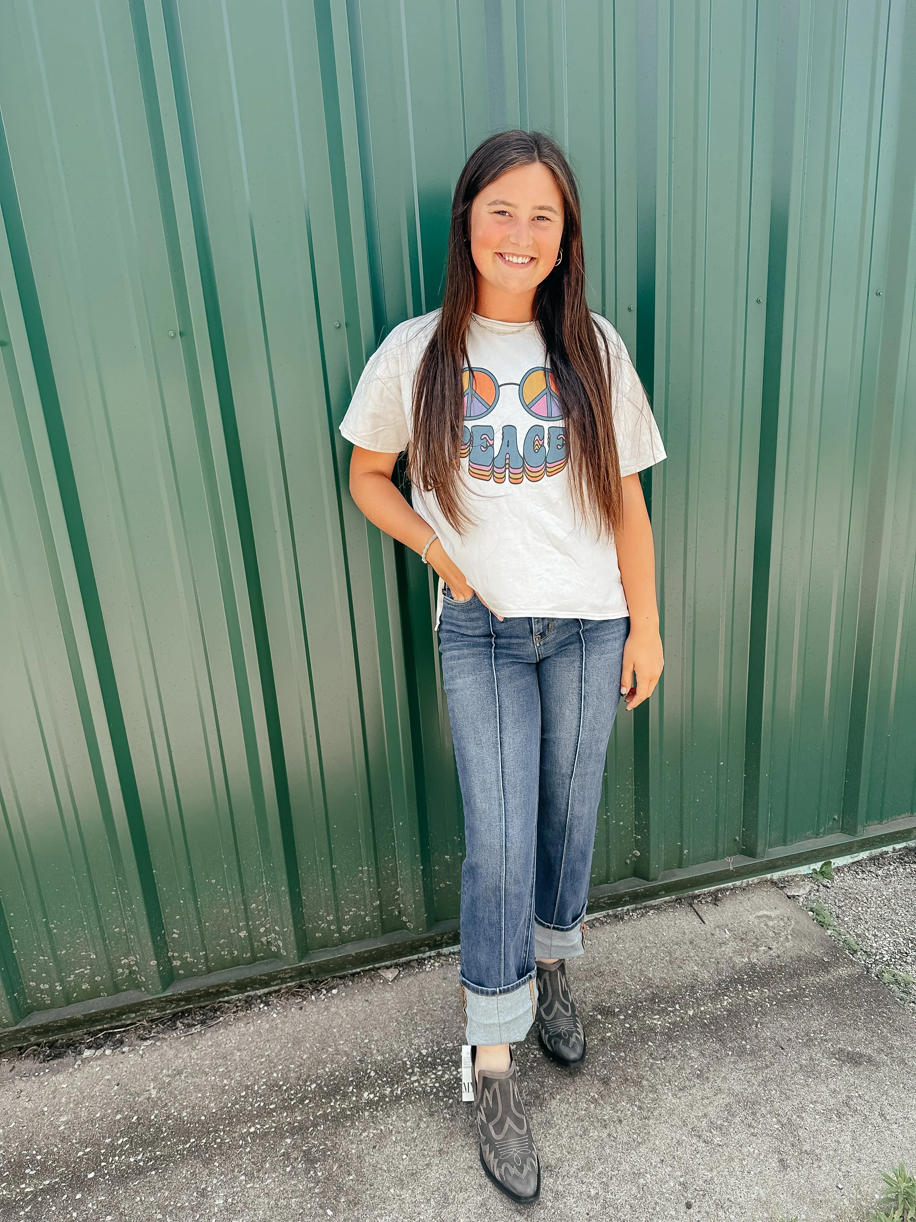 Vintage Peace Sign Graphic Tee