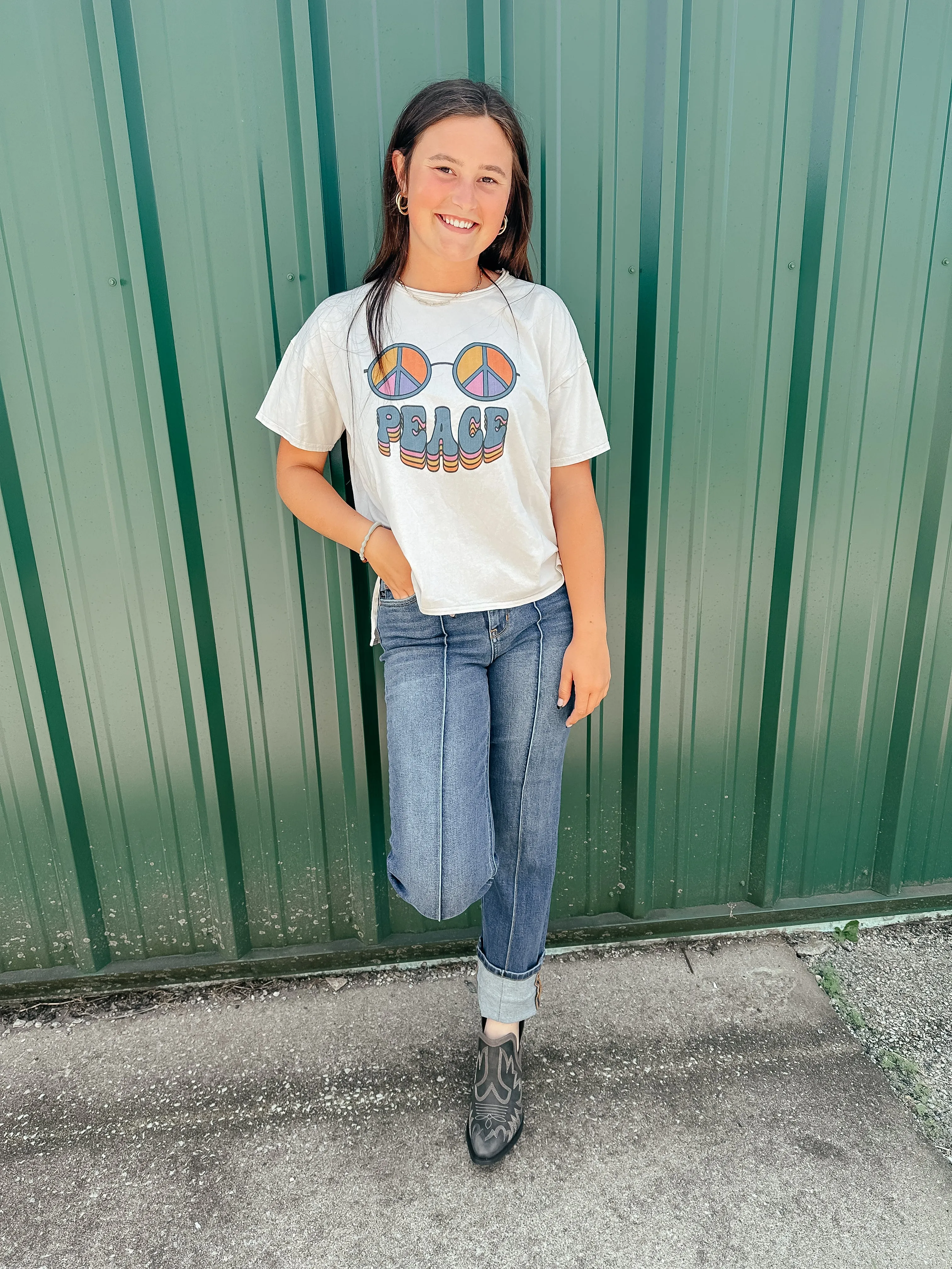 Vintage Peace Sign Graphic Tee