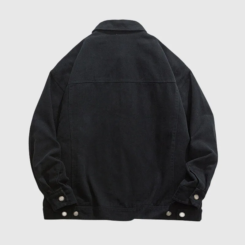 Vintage Solid Cargo Jacket