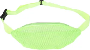 Waist Pack, Nylon Beach Mesh Fanny Pack Breathable Adjustable Belt Outdoor Sports Waist Bag for Traveling, Hiking, Jogging, Cycling (Fluorescent Green)
