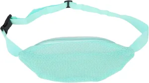 Waist Pack, Nylon Beach Mesh Fanny Pack Breathable Adjustable Belt Outdoor Sports Waist Bag for Traveling, Hiking, Jogging, Cycling (Light Blue)