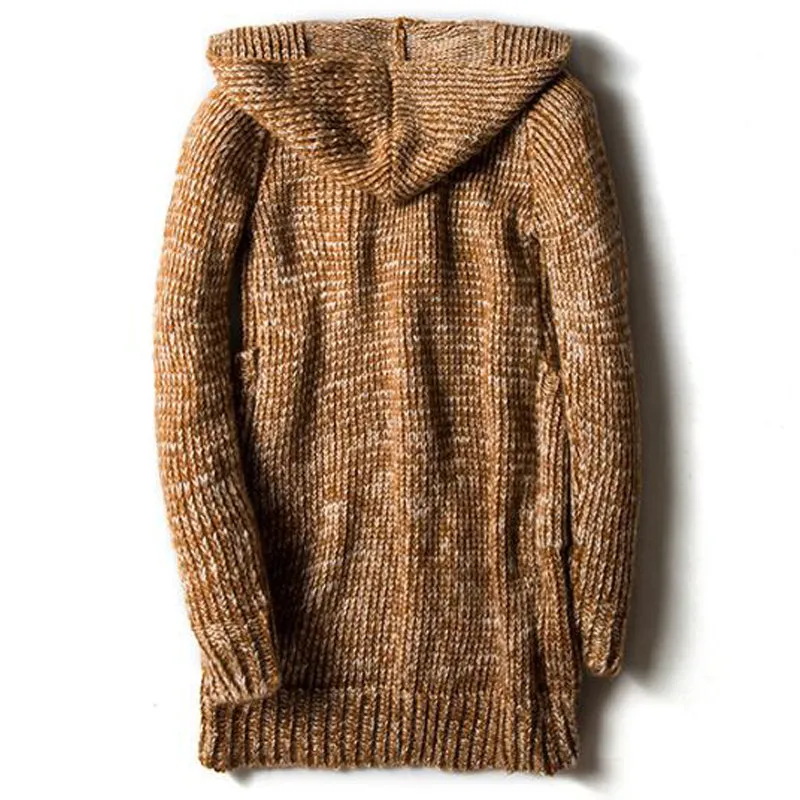 West Louis Hooded Knit Jersey Cardigan Sweater