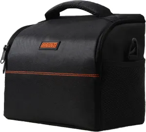 WF-18 DSLR/SLR Camera Shoulder Bag Case with Adjustable Shoulder Strap & Rain Cover, Compatible for Nikon, Canon, Sony Mirrorless Cameras - Waterproof - Breathable - Anti Shock (Orange-Black)
