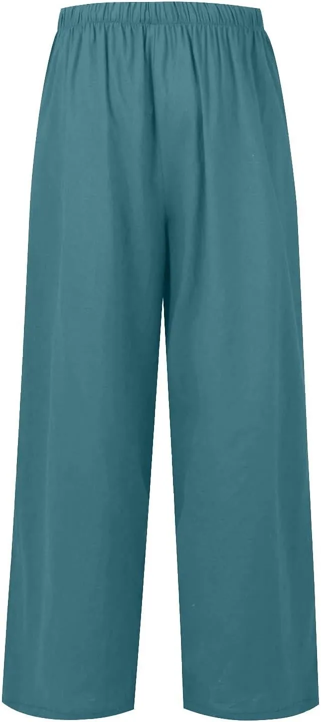 Wide Leg Pants for Women, Lightweight High Waist Pants Straight Leg Wide