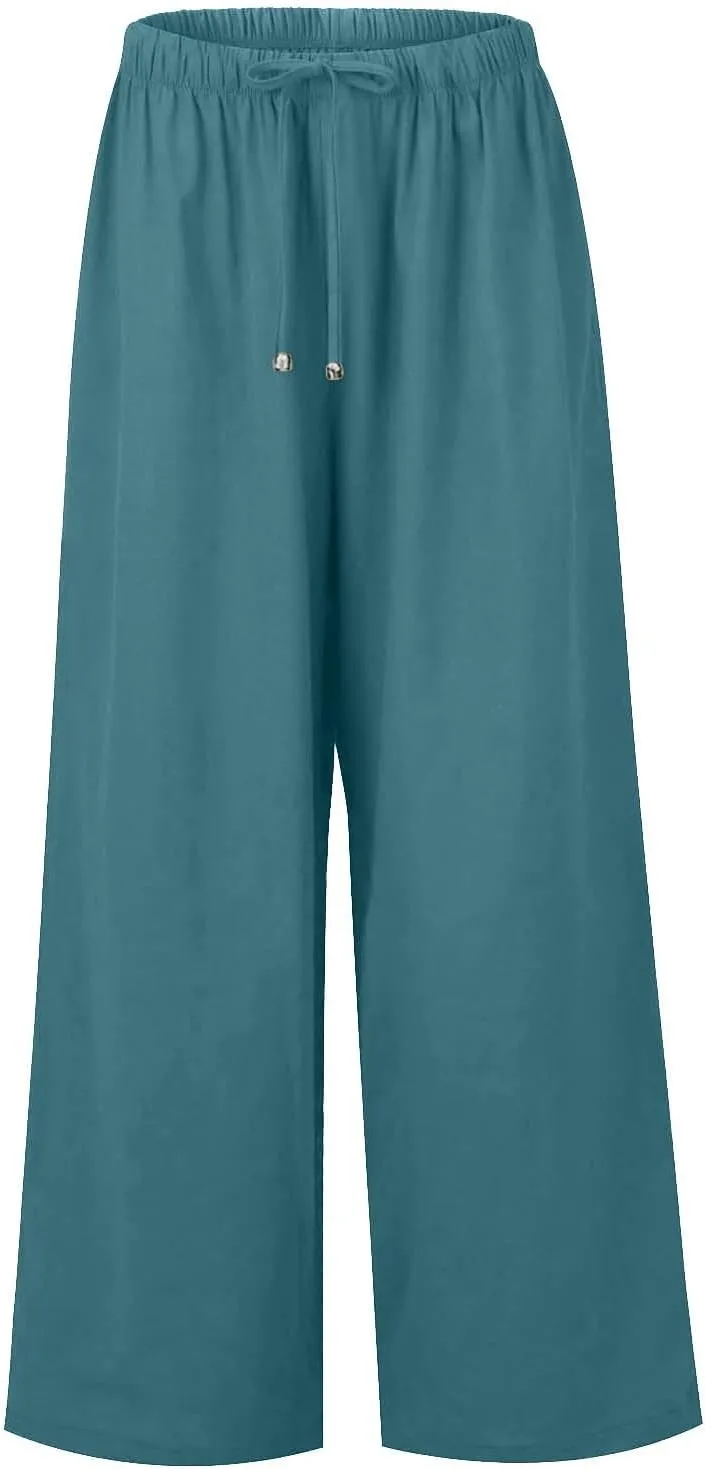 Wide Leg Pants for Women, Lightweight High Waist Pants Straight Leg Wide
