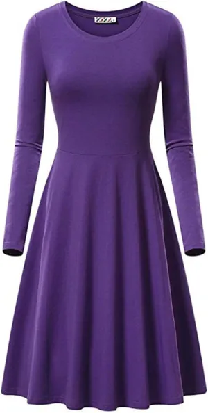 Women Fall Winter Long Sleeve Wedding Guest Midi Dress Plus Size Formal Casual Cute Ruched A Line Tunic Dresses