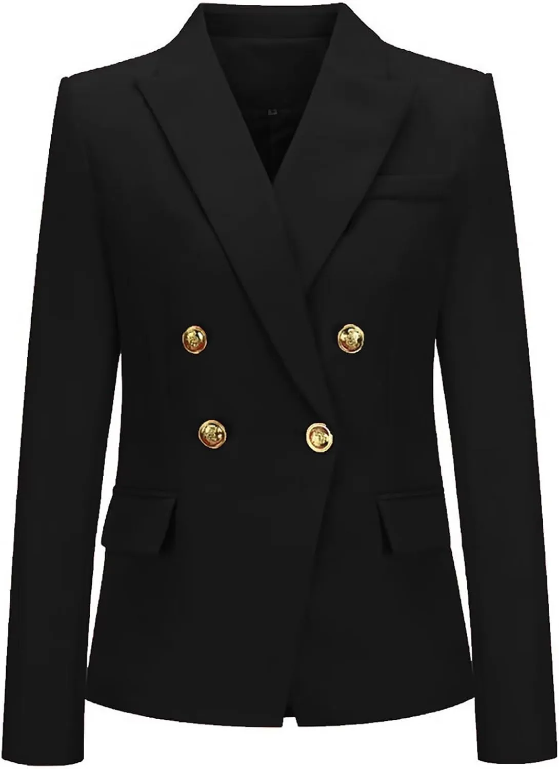 Womens 2 Piece Suits Set Double Breasted Business Office Blazer Jacket Casual Long Sleeve Pant Suit Set