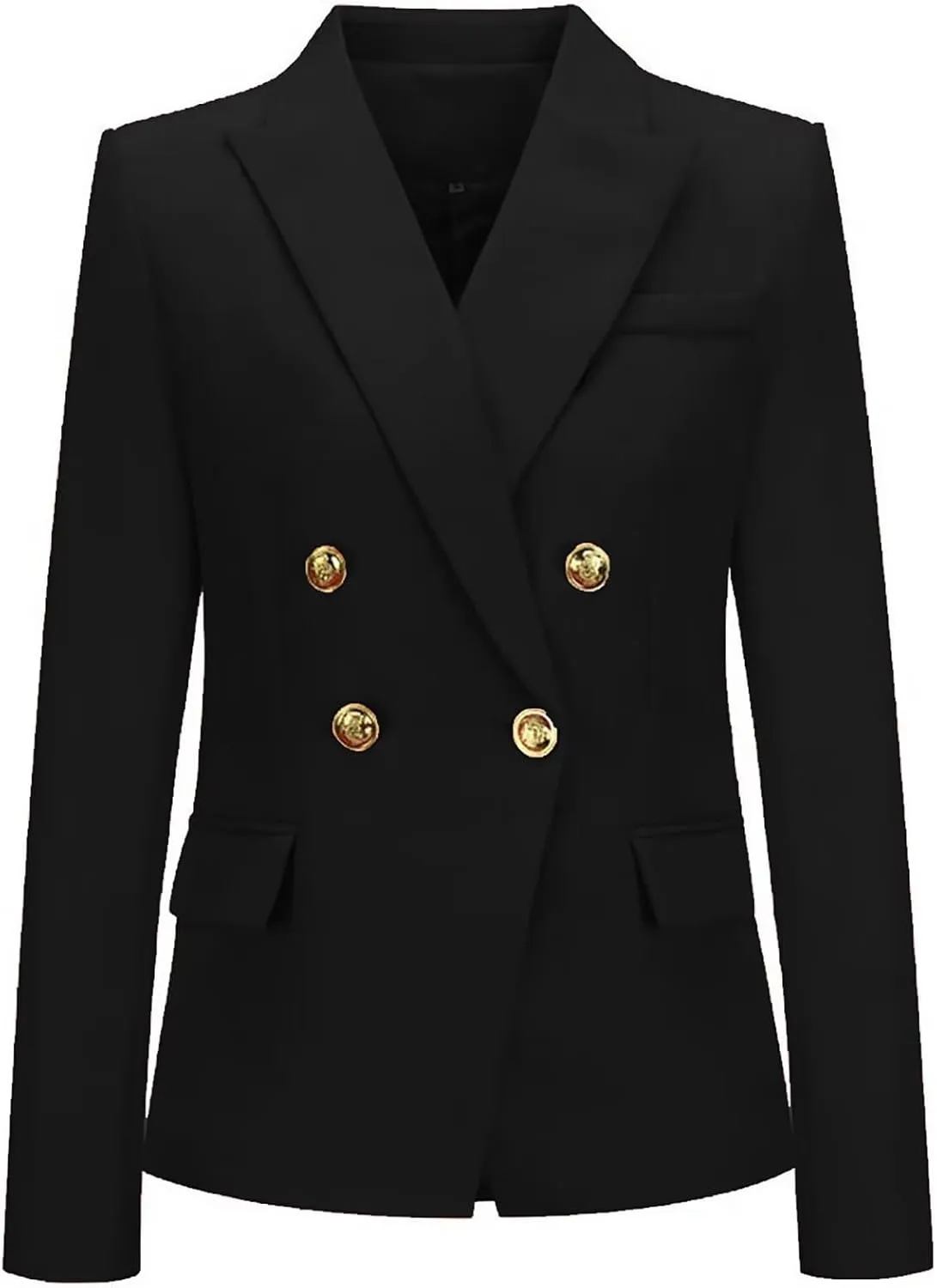 Womens 2 Piece Suits Set Double Breasted Business Office Blazer Jacket Casual Long Sleeve Pant Suit Set