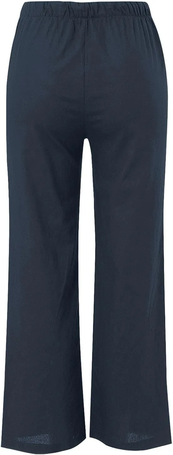 Women's 2025 Summer Linen Palazzo Pants High Waisted Flowy Wide Leg Beach Pants Palazzo Lounge Pant Trousers with Pocket