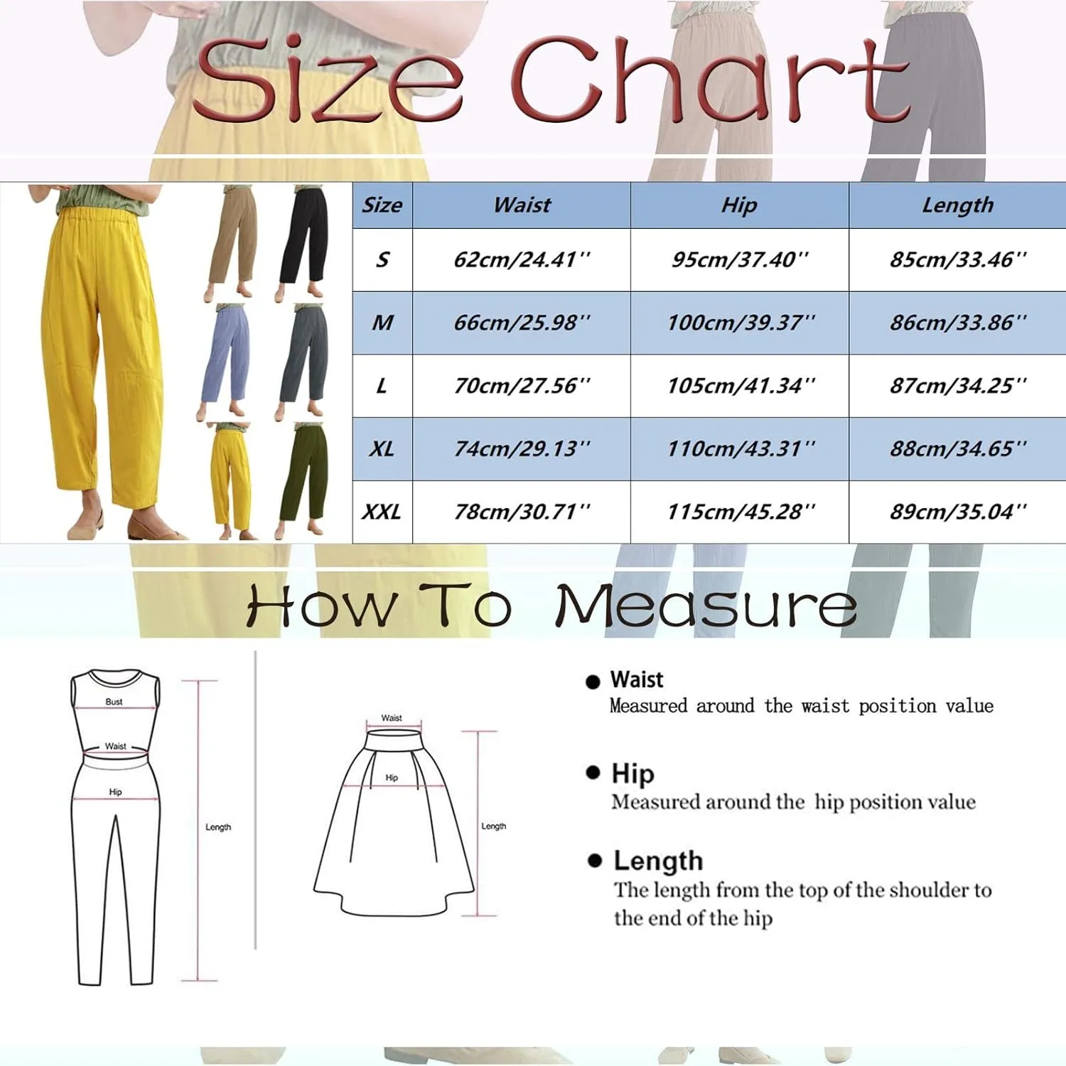 Womens Fashion Wide Leg Pants Cotton Linen Patchwork Elastic Waist Lounge Harem Pants Summer Loose Comfy Solid Color Trousers