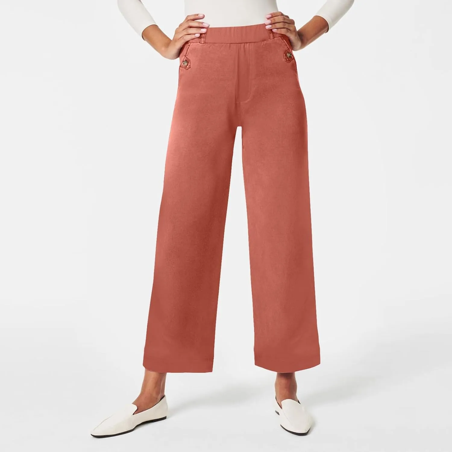 Womens Linen Summer Y2K Streetwear Palazzo Pants Elastic Waist Wide Leg Plus Size Trousers Travel