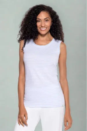 Women's Morada Everyday Basic Tank | Skyride/White Stripe