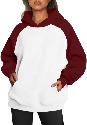 Womens Oversized Hoodies Fleece Sweatshirts Long Sleeve Hoodie Sweaters Pullover Outfits with Pocket