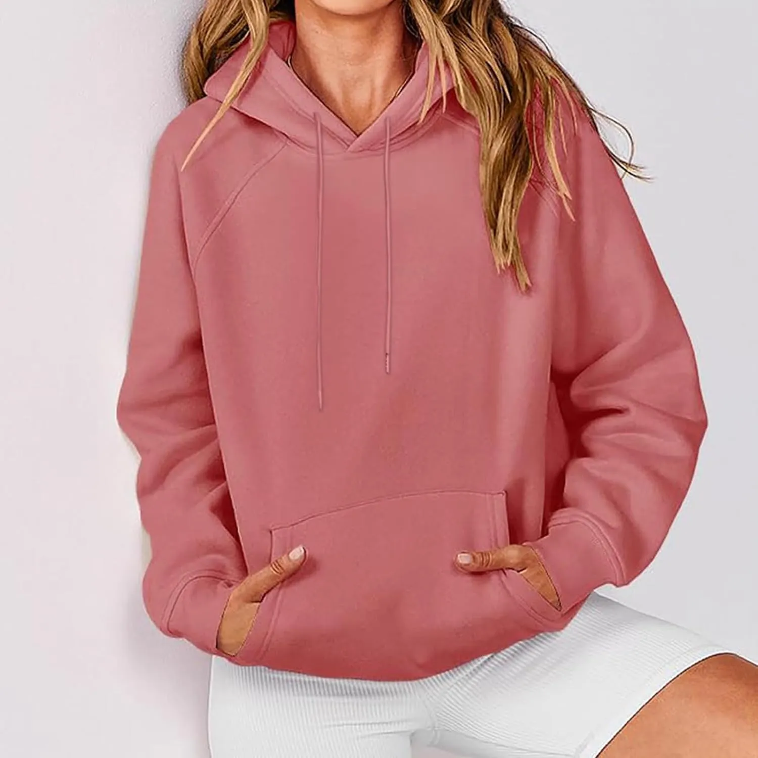 Womens Oversized Hoodies Sweatshirts Fleece Hooded Pullover Sweater Tops Long Sleeve Fall Fashion Outfits Clothes 2023