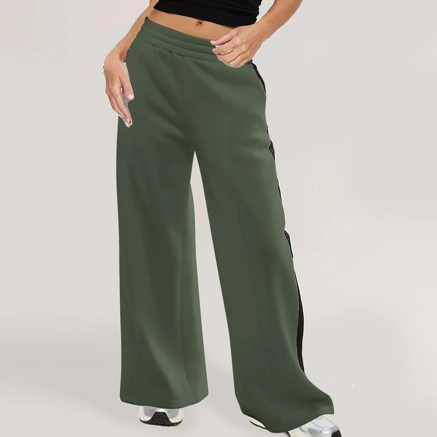 Women's Pants Baggy Sweatpants Wide Leg High Waist Sweatpants Casual Palazzo Pants Plus Size Loose Trousers Comfy Pant