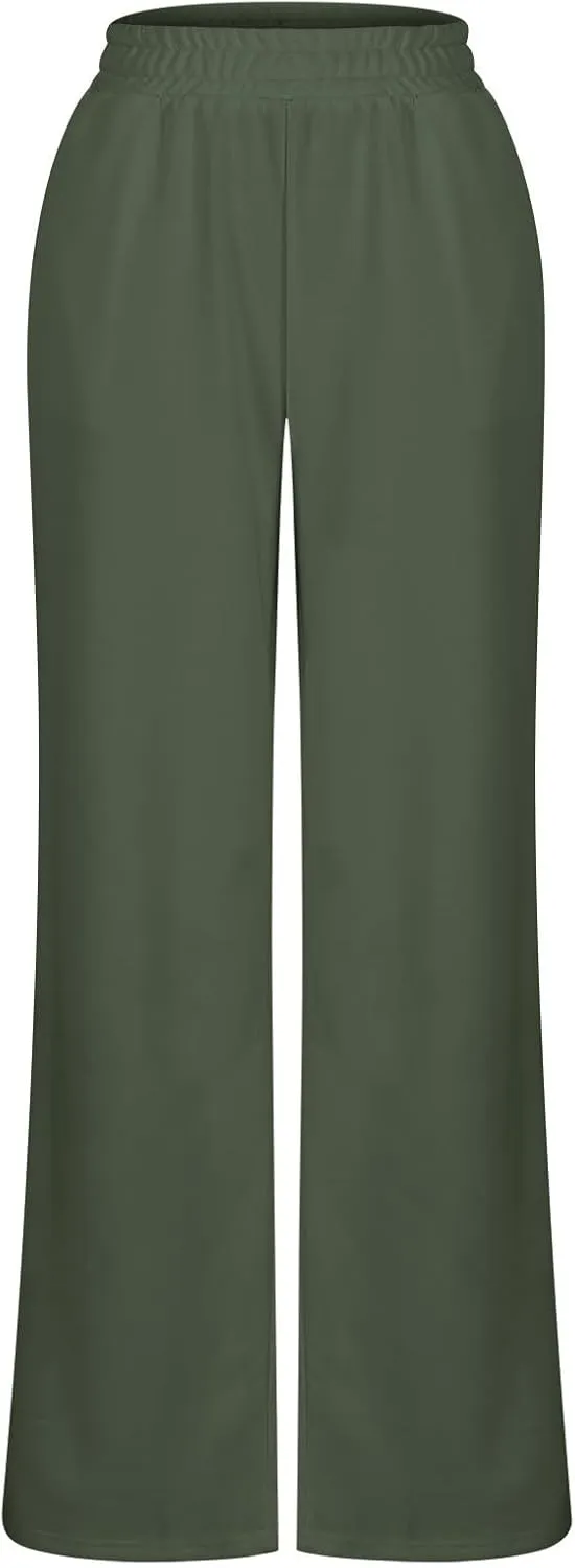Women's Pants Baggy Sweatpants Wide Leg High Waist Sweatpants Casual Palazzo Pants Plus Size Loose Trousers Comfy Pant