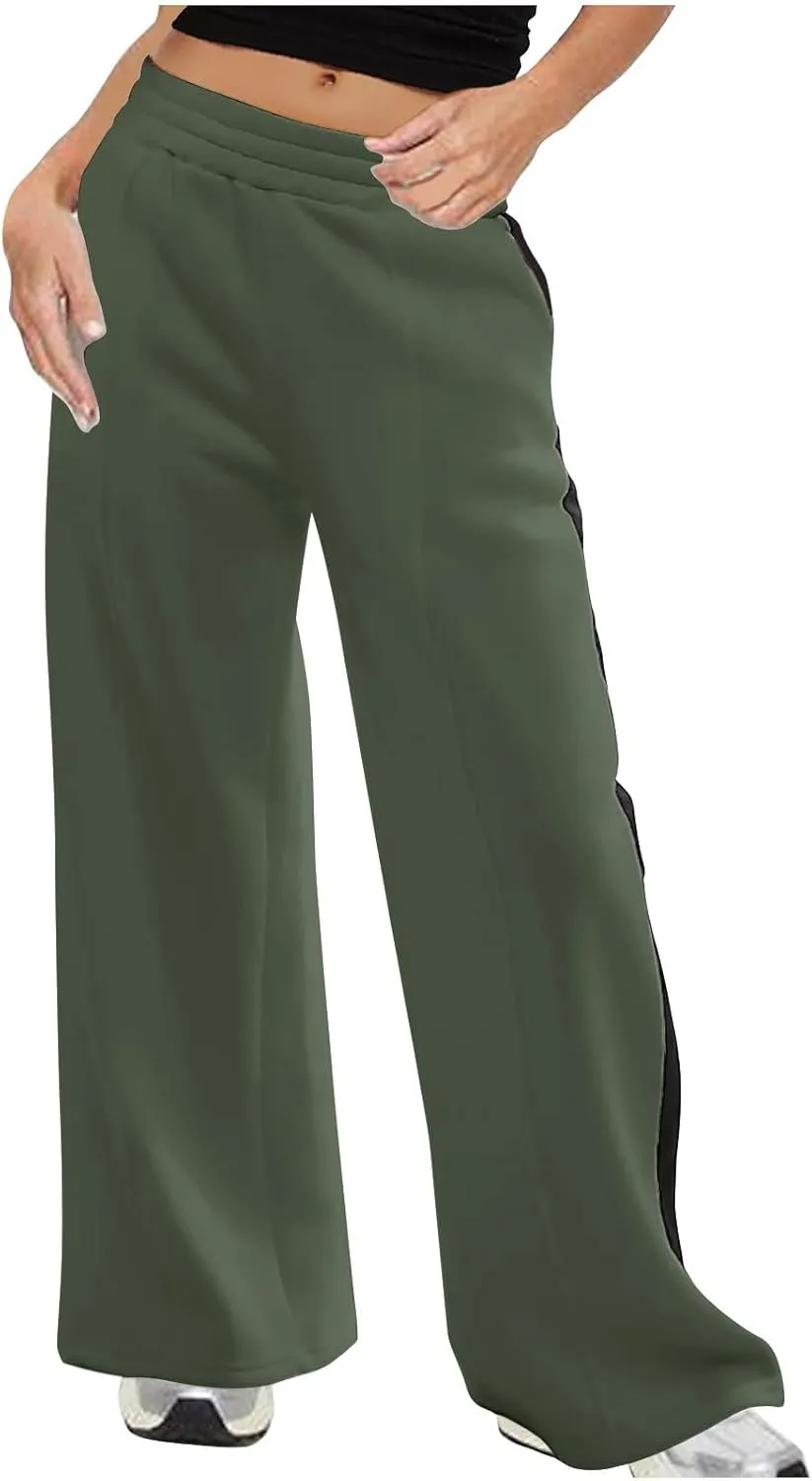 Women's Pants Baggy Sweatpants Wide Leg High Waist Sweatpants Casual Palazzo Pants Plus Size Loose Trousers Comfy Pant