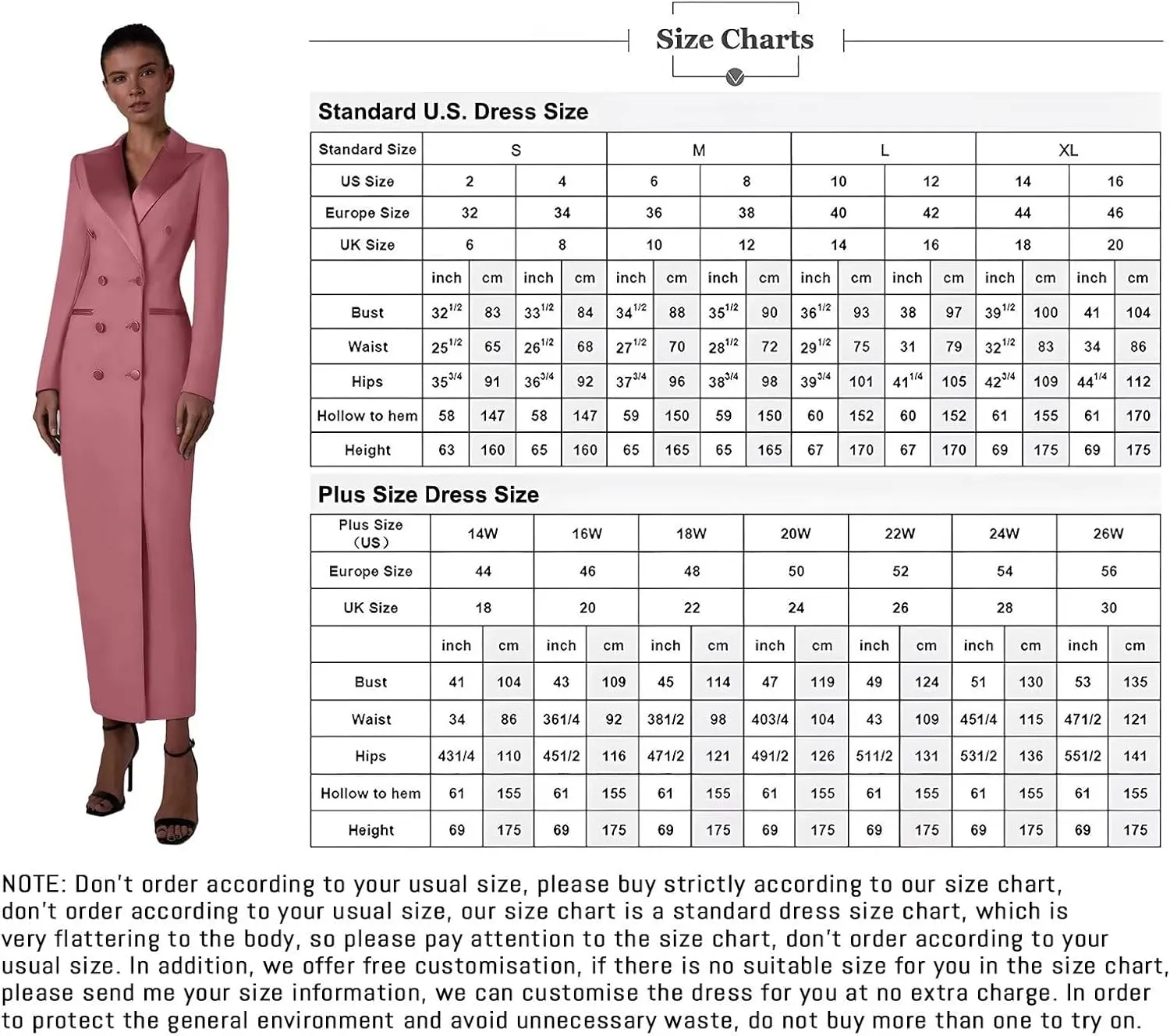 Women's Suit Blazer Women Tuxedo Dress Double Breasted Peaked Lapel for Wedding Cocktail Prom Party