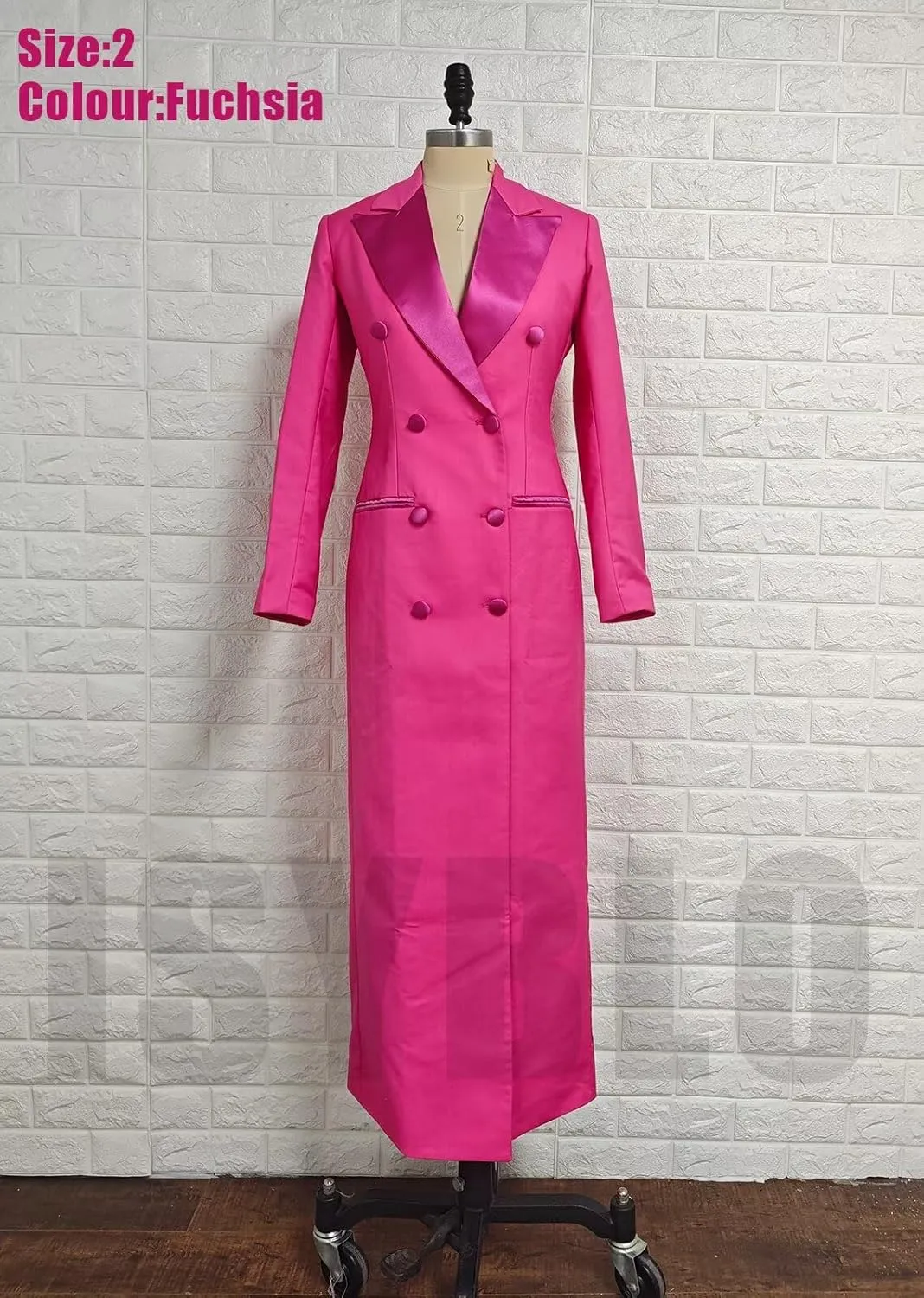 Women's Suit Blazer Women Tuxedo Dress Double Breasted Peaked Lapel for Wedding Cocktail Prom Party