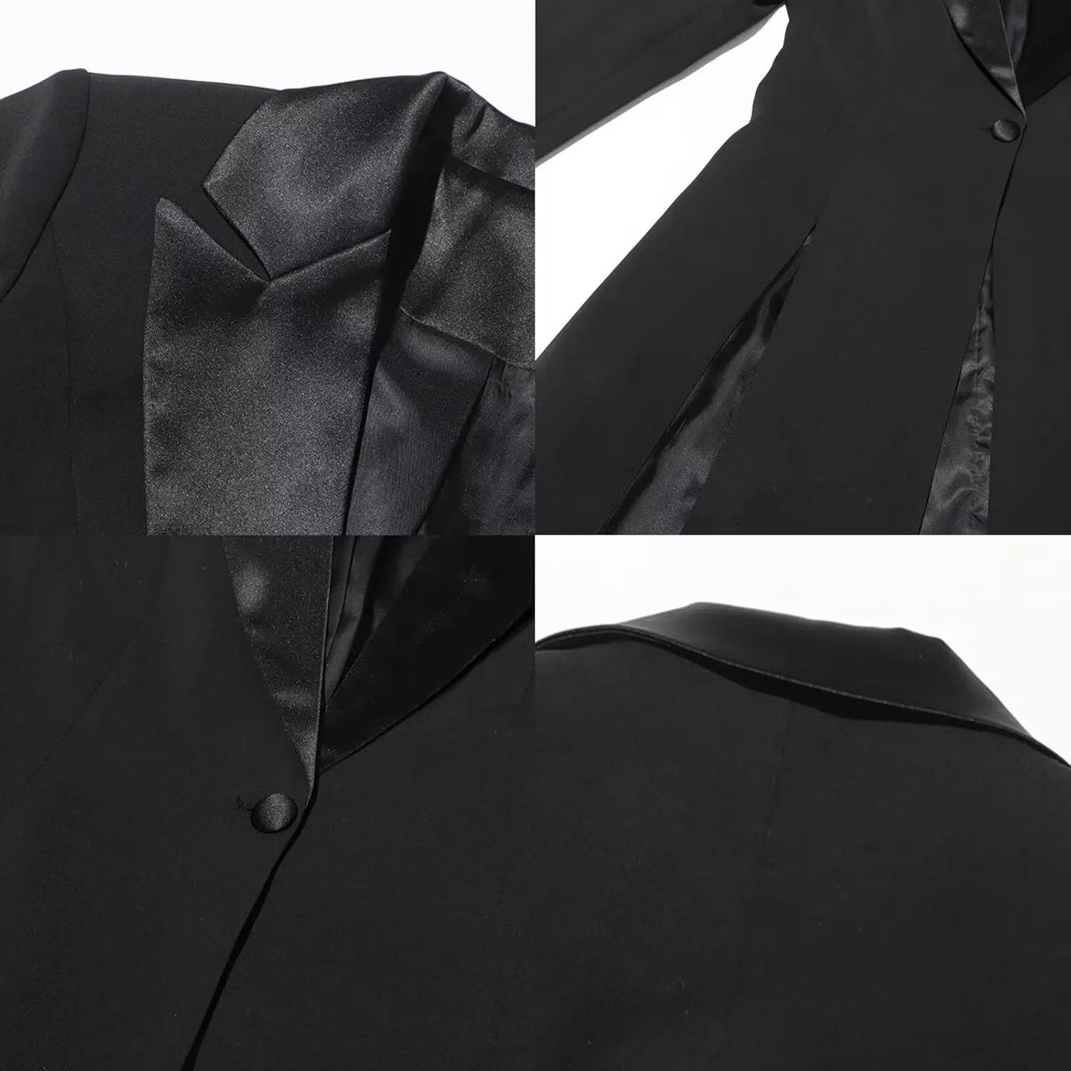 Women's Suit Split Dress Blazer Women Tuxedo Dress Peaked Lapel for Wedding Cocktail Prom Party