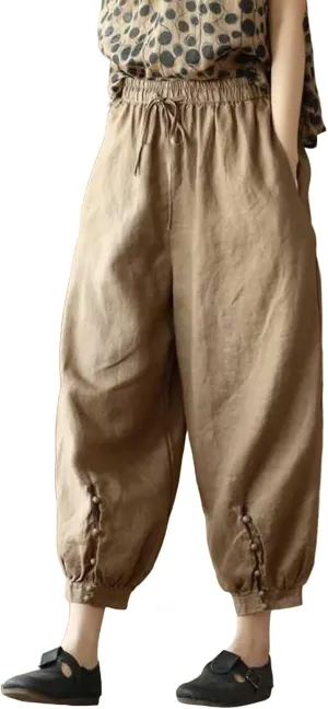Womens Sweatpants, Trendy Casual Pants Linen Peasant Straight Leg Lounge Women Striped