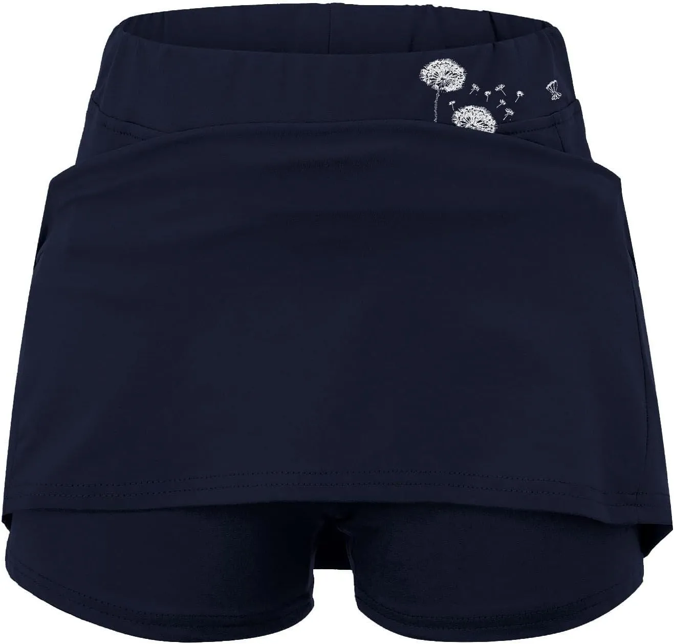 Womens Tennim Shirt Tummy Control Double Layer High Waisted Skorts Stretchy Baggy Breathable Comfy Skirts with Pckets