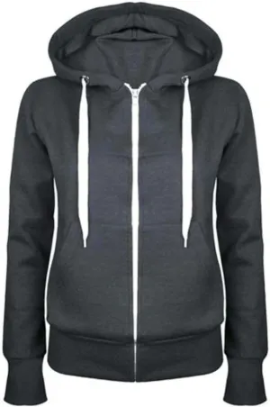 Womens Zip Up Hoodies Casual Comfy Fleece Oversized Sweatshirts Full Zip Pullover Pockets Jacket 2024 Preppy Clothes