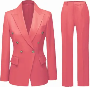 Work Pants Suit for Women 2 Piece Suits Set Business Office Blazer Jacket Long Sleeve Pant Suit Set