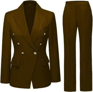 Work Pants Suit for Women 2 Piece Suits Set Business Office Blazer Jacket Long Sleeve Pant Suit Set