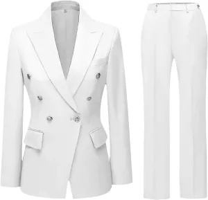 Work Pants Suit for Women 2 Piece Suits Set Business Office Blazer Jacket Long Sleeve Pant Suit Set