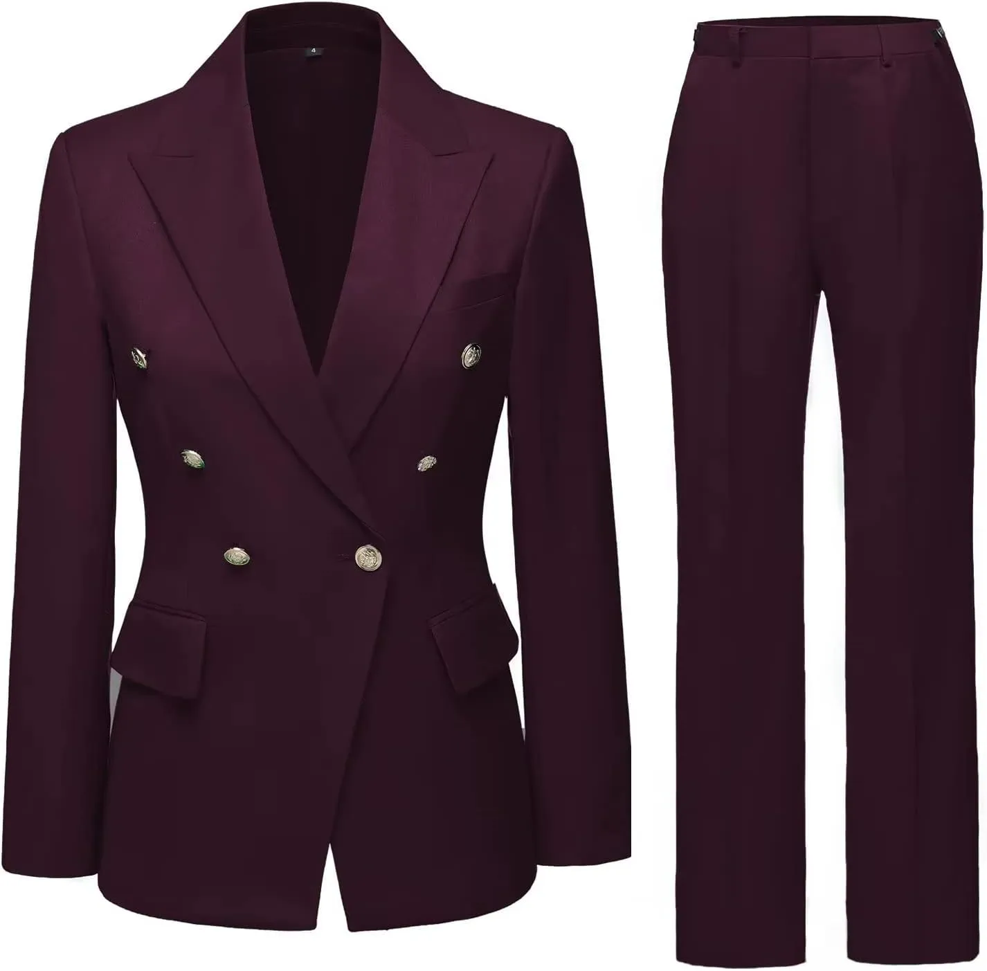 Work Pants Suit for Women 2 Piece Suits Set Business Office Blazer Jacket Long Sleeve Pant Suit Set