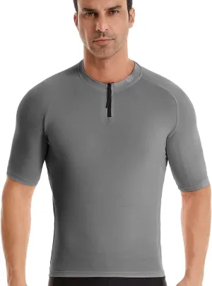 Wulibike Cycling Jersey Men Short Sleeve, Road Bike Jerseys Half Zipper with Pockets, Bicycle Clothing Breathable Quick Dry